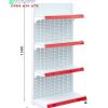 Kệ siêu thị đơn tôn đục lỗ cao 1.5m x dài 0.7m
