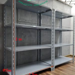 kệ sắt V lỗ cao 2m x rộng 0.5m x dài 1.5m