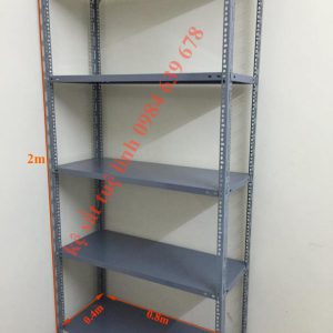 Kệ sắt V lỗ cao 2m x rộng 0.4 m x dài 0.8m