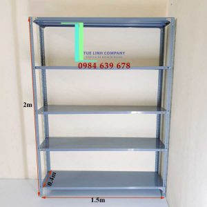 Kệ sắt V lỗ cao 2m x rộng 0.4m x dài 1.5m