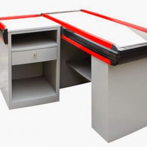 Mẫu bàn thu ngân Dài 1500mm x R550mm x C850mm.